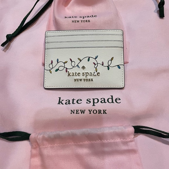 Kate Spade dachshund card holder / case NWT Claude Christmas wallet bag - Picture 2 of 10